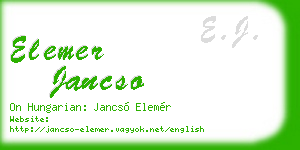 elemer jancso business card