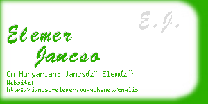 elemer jancso business card